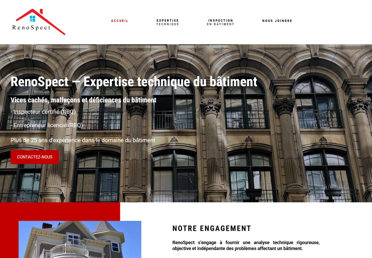 Rénospect website screenshot